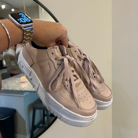 Nike Women's Air Force 1 Pixel Pink Sneakers - Picture 3 of 3